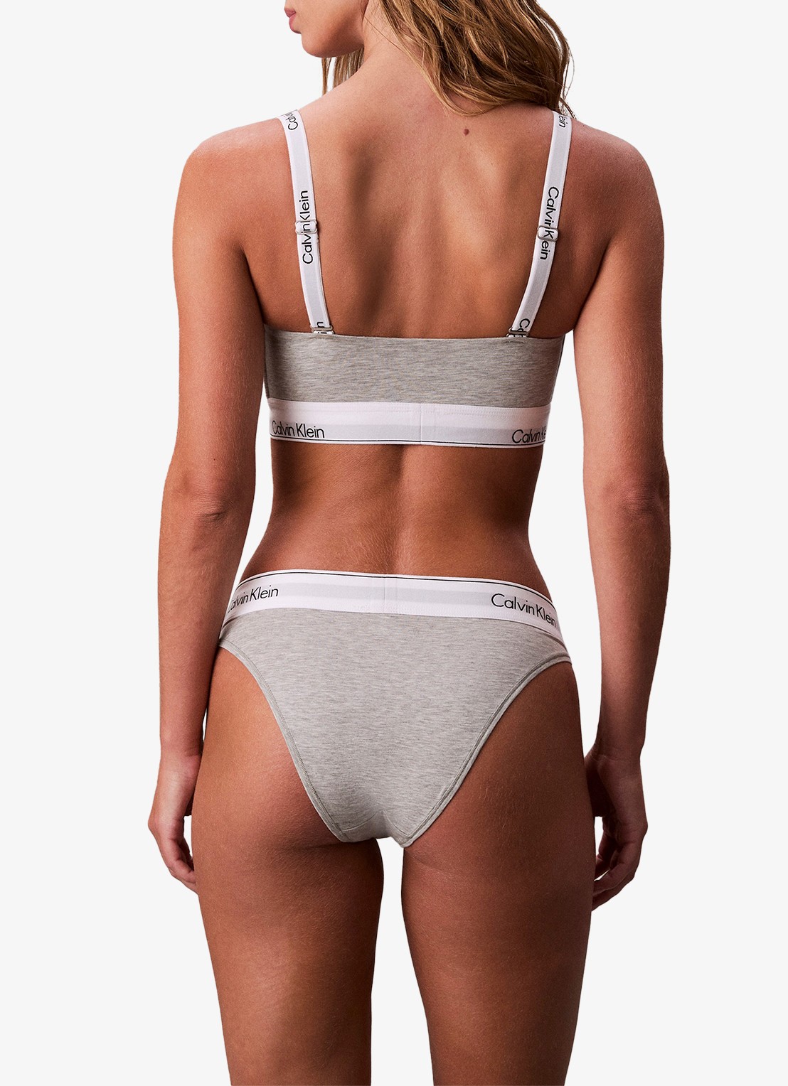 Calvin Klein Slip met logoband - achterkant 5 lichtgrijs