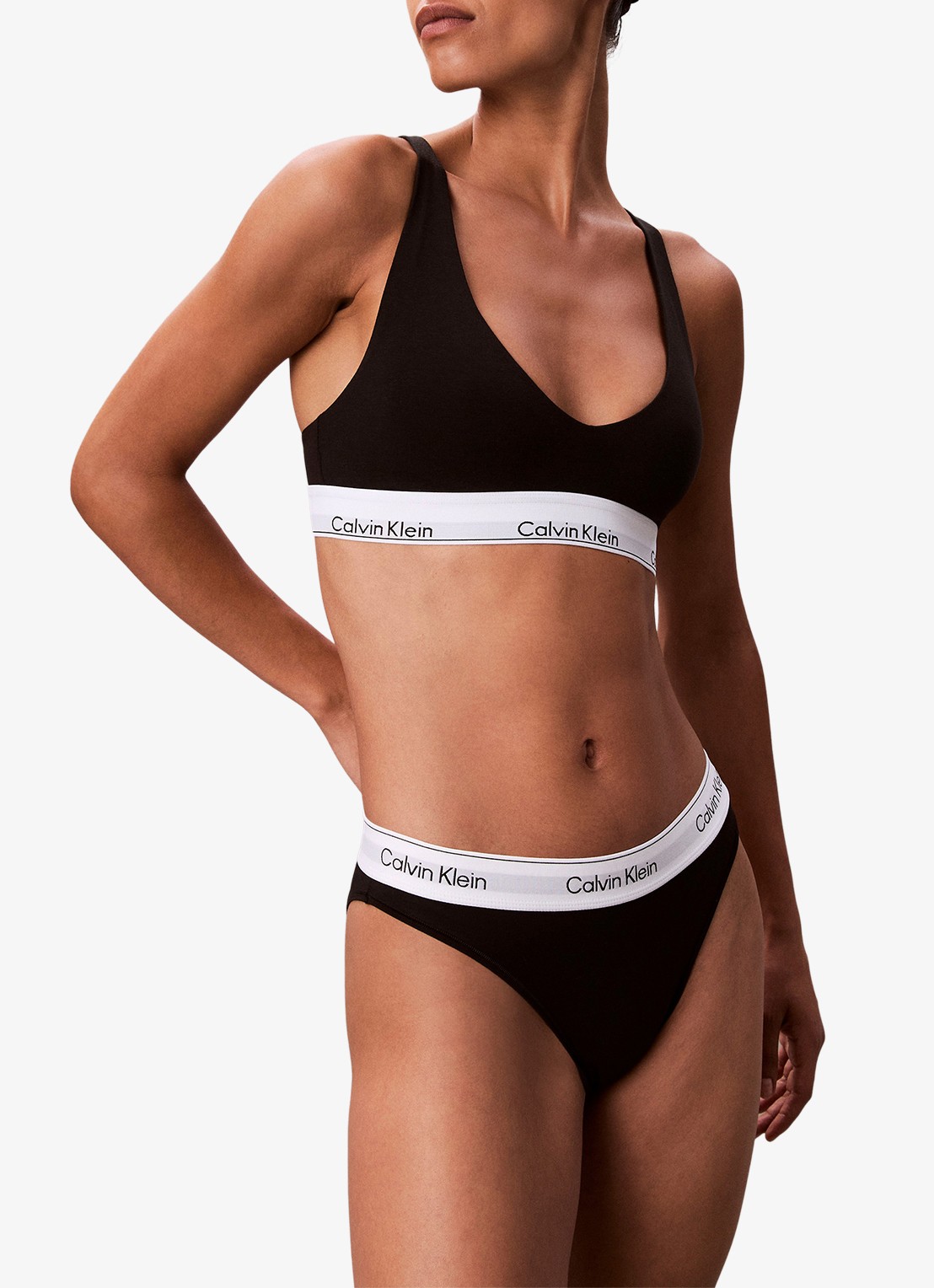 Calvin Klein Slip met logoband - detail 3 zwart