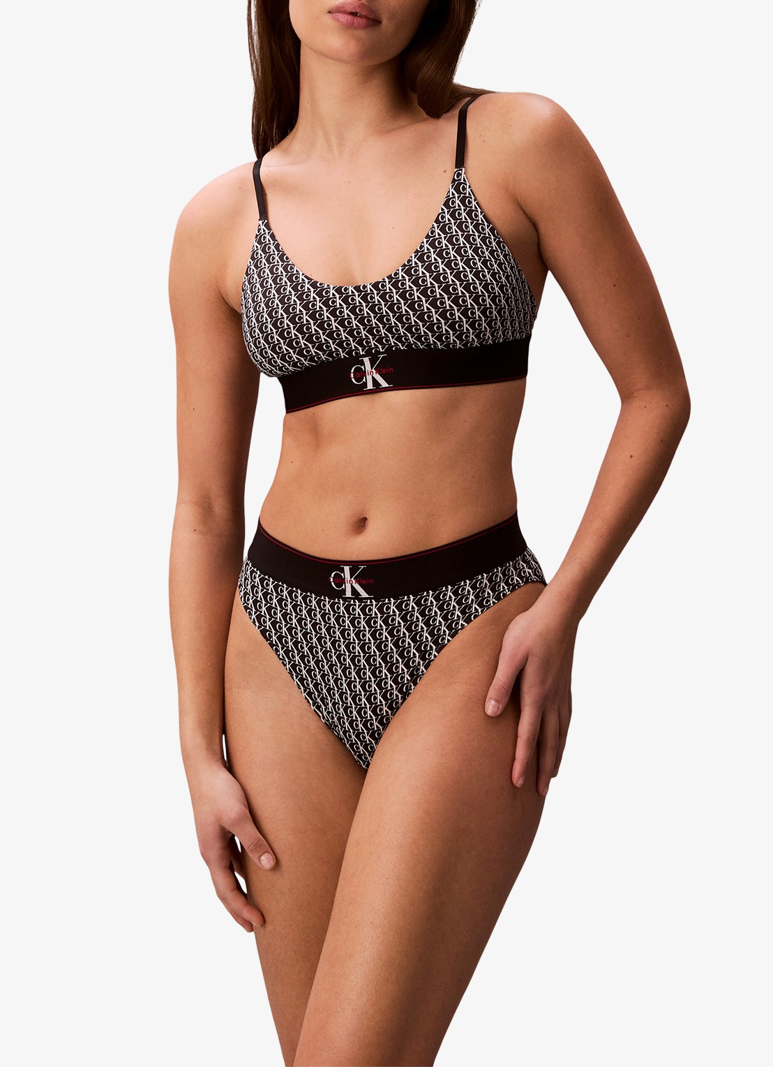 Calvin Klein Slip met logoprint - detail 4 wit