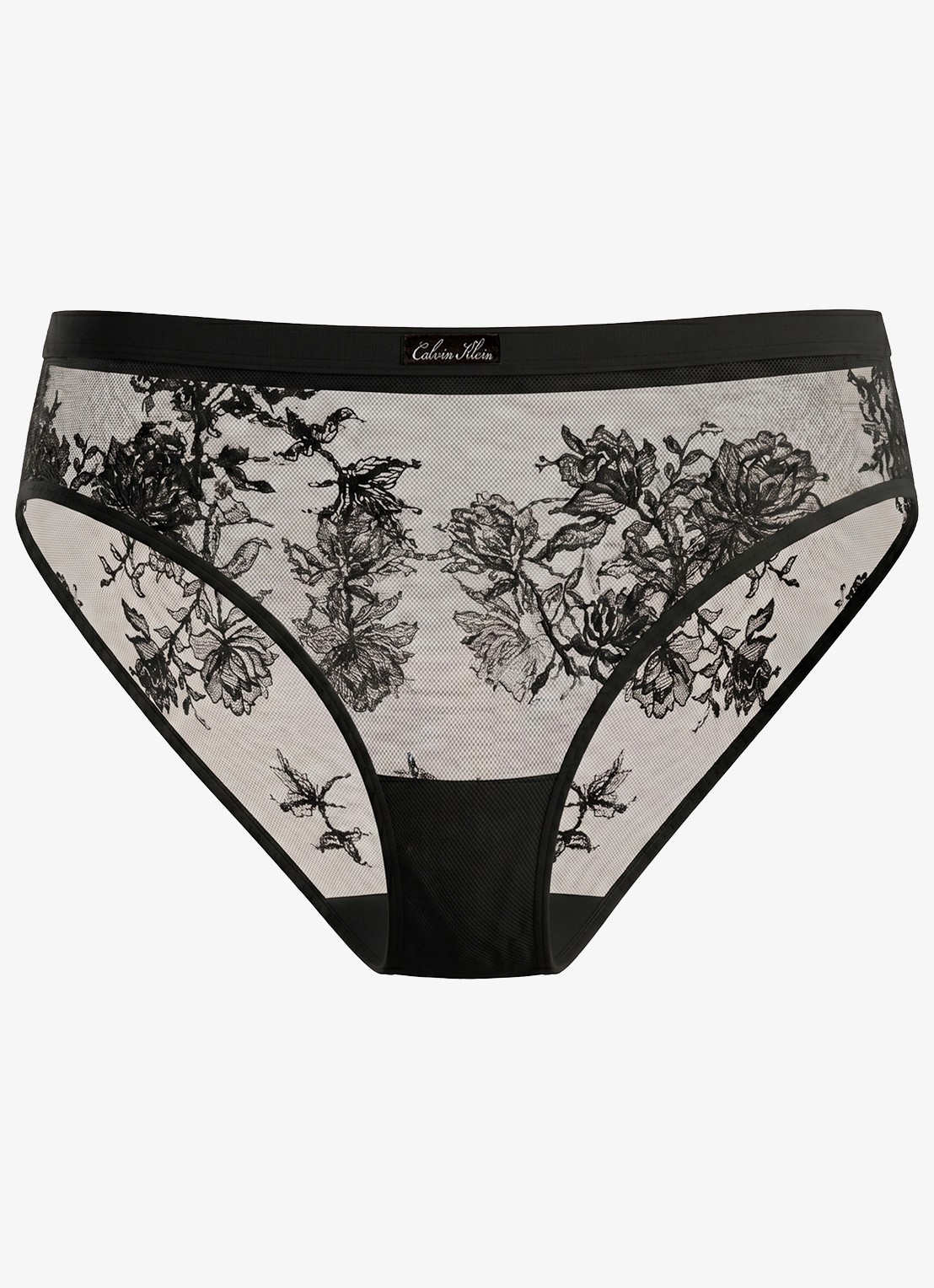 Calvin Klein Slip van kant - voorkant 6 zwart