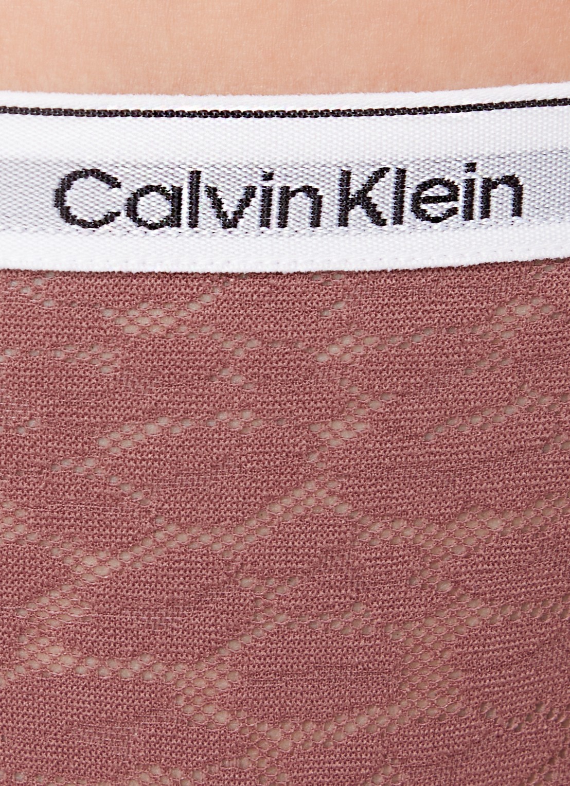 Calvin Klein Slip van mesh met panterprint - detail 3 donkerroze
