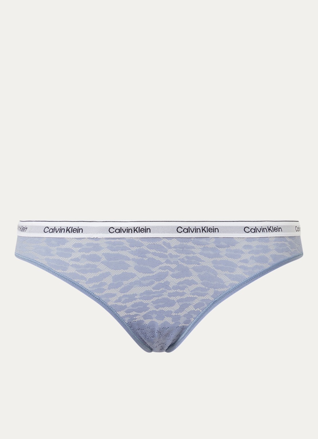 Calvin Klein Slip van mesh met panterprint - voorkant staalblauw