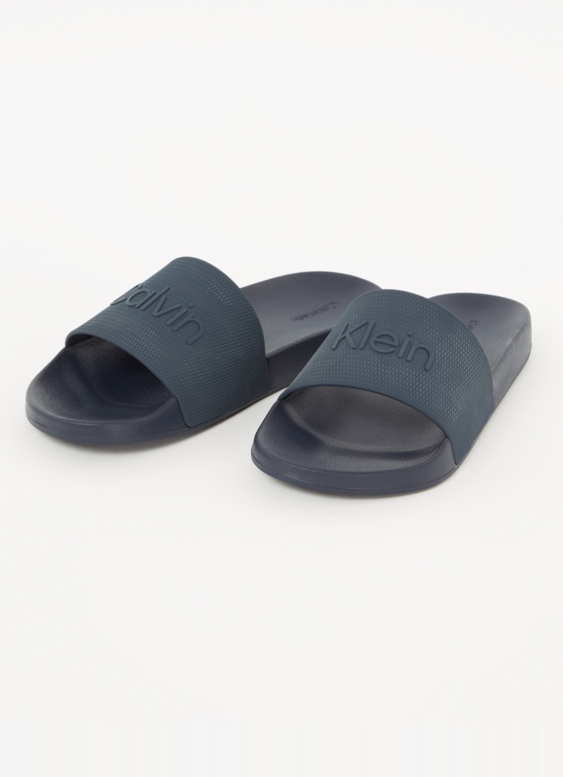 Calvin Klein Slipper met logo - detail 2 petrol