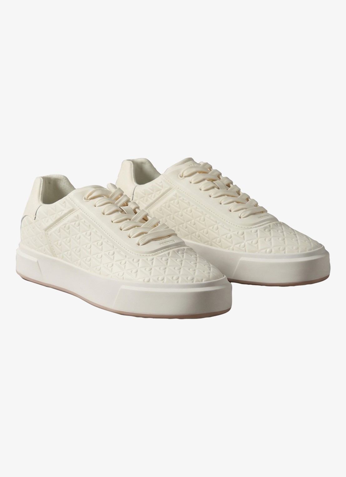 Calvin Klein Sneaker met logoprint - detail 3 creme