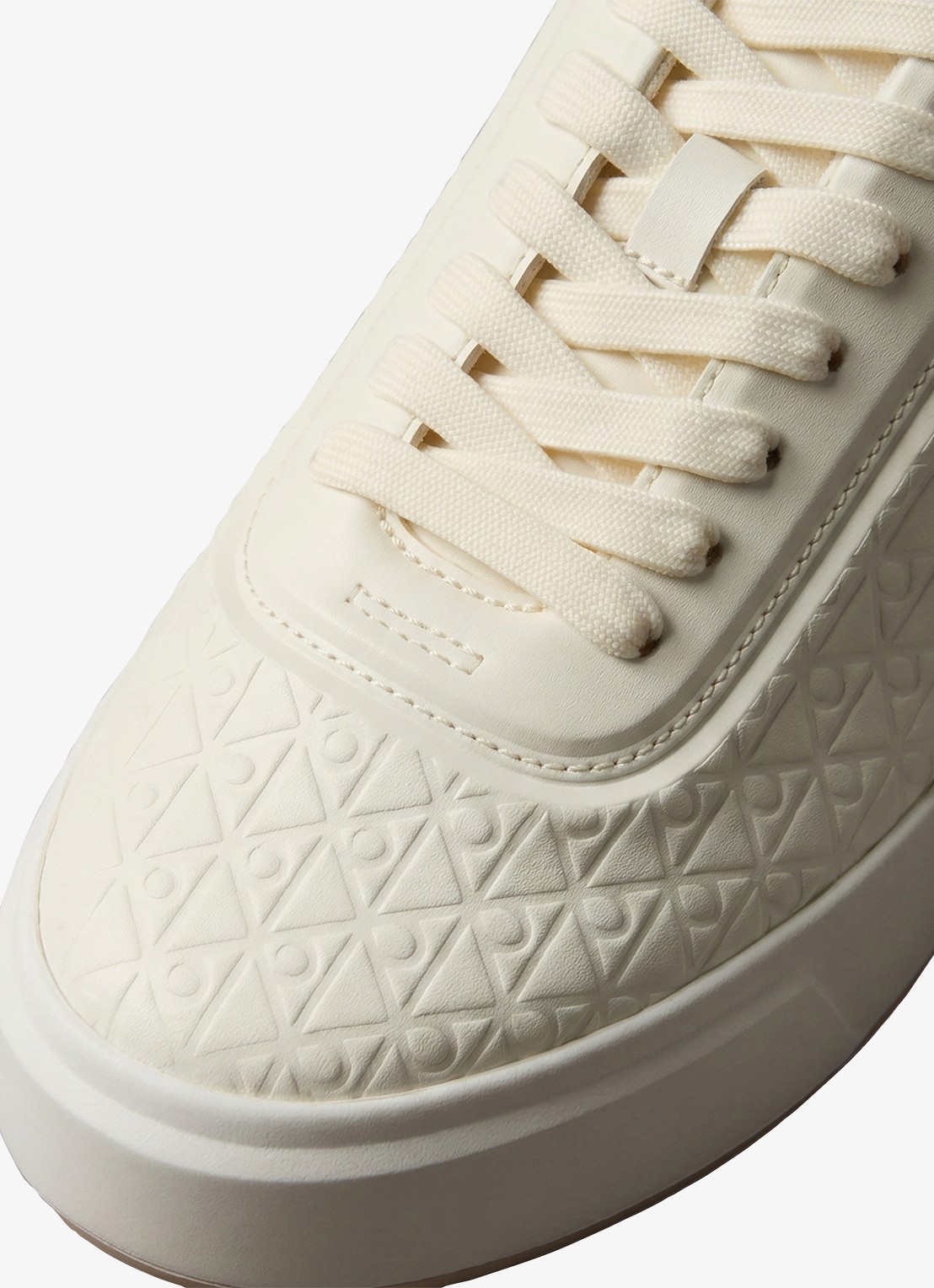 Calvin Klein Sneaker met logoprint - detail 5 creme