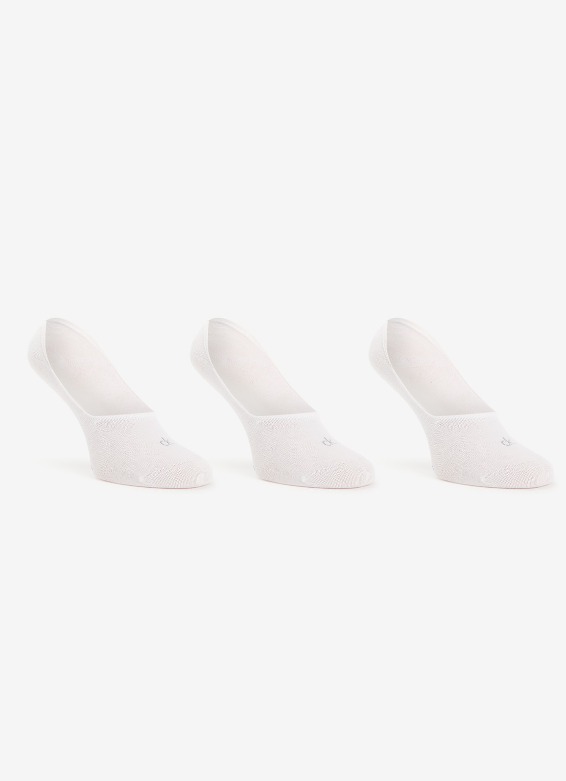 Calvin Klein Sneaker sokken met logo in 3-pack - voorkant 2 wit