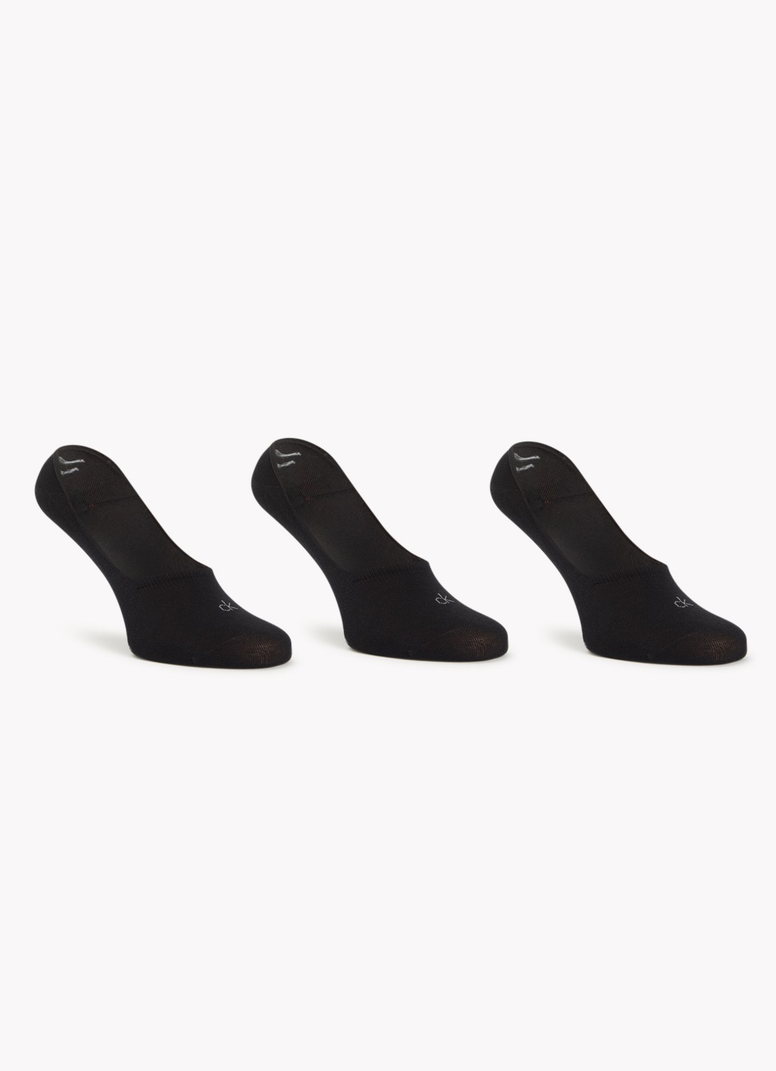 Calvin Klein Sneaker sokken met logo in 3-pack - voorkant zwart