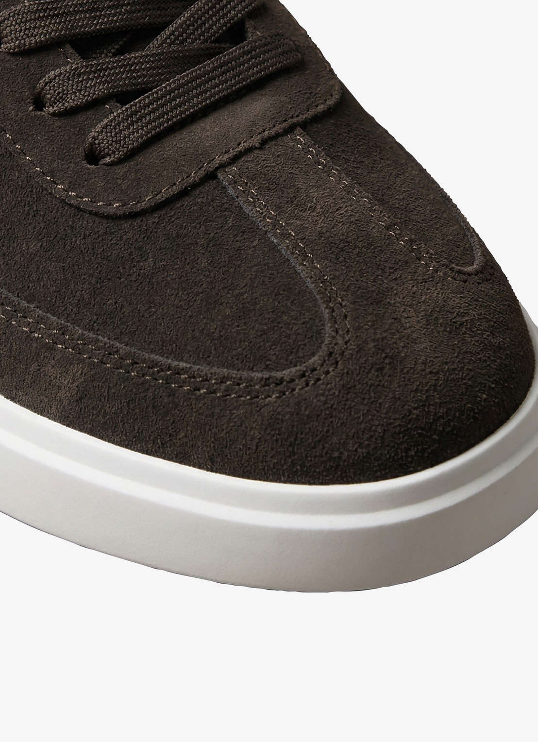 Calvin Klein Sneaker van suède - detail 5 donkerbruin