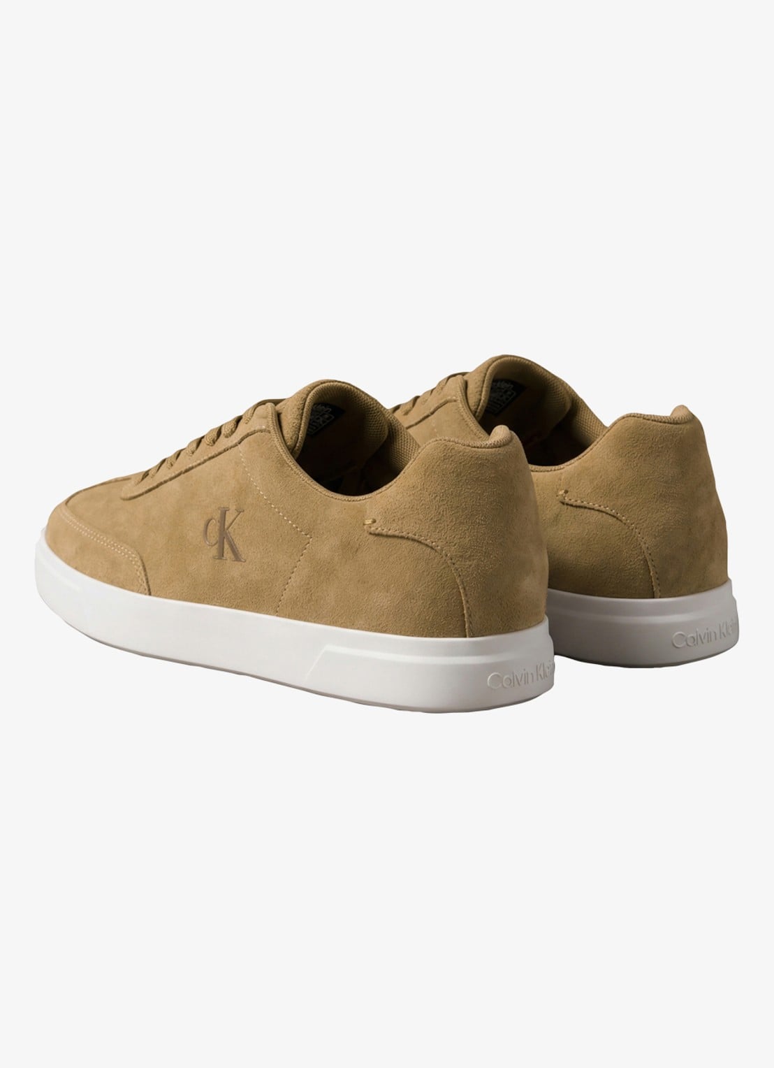 Calvin Klein Sneaker van suède - achterkant camel