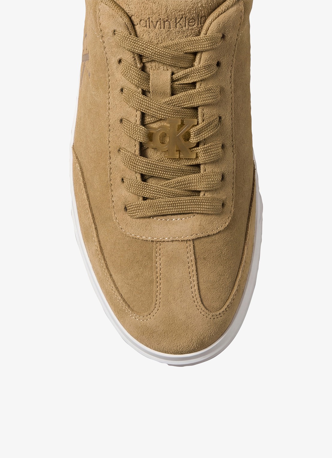 Calvin Klein Sneaker van suède - detail 5 camel