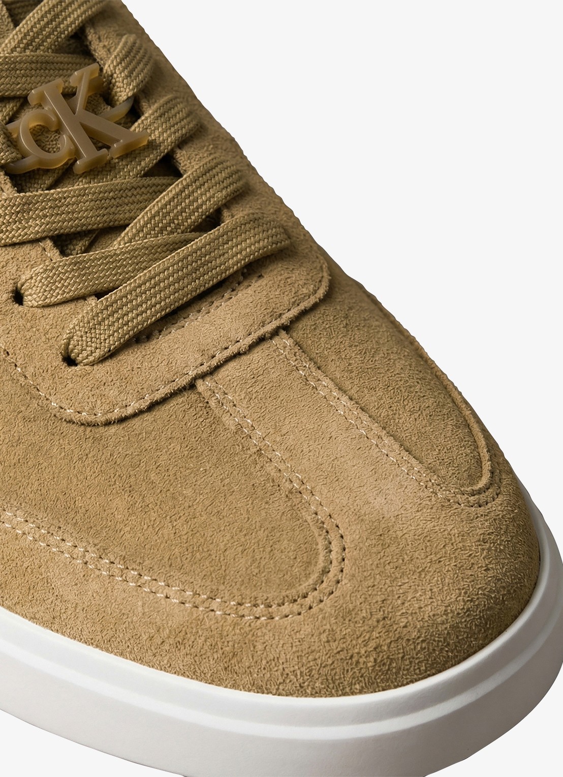 Calvin Klein Sneaker van suède - detail 6 camel