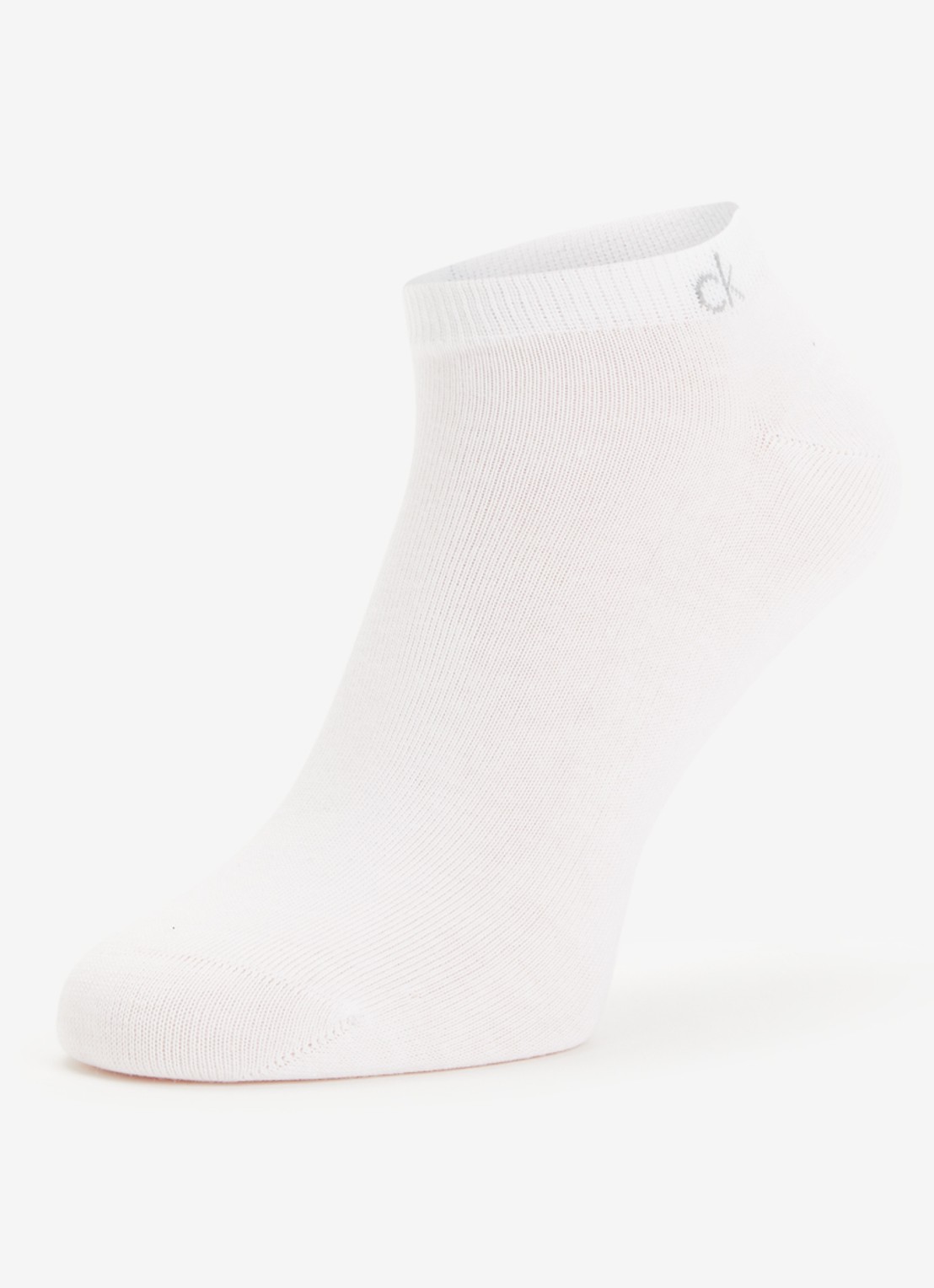 Calvin Klein Sneakersokken met logo in 3-pack - detail wit