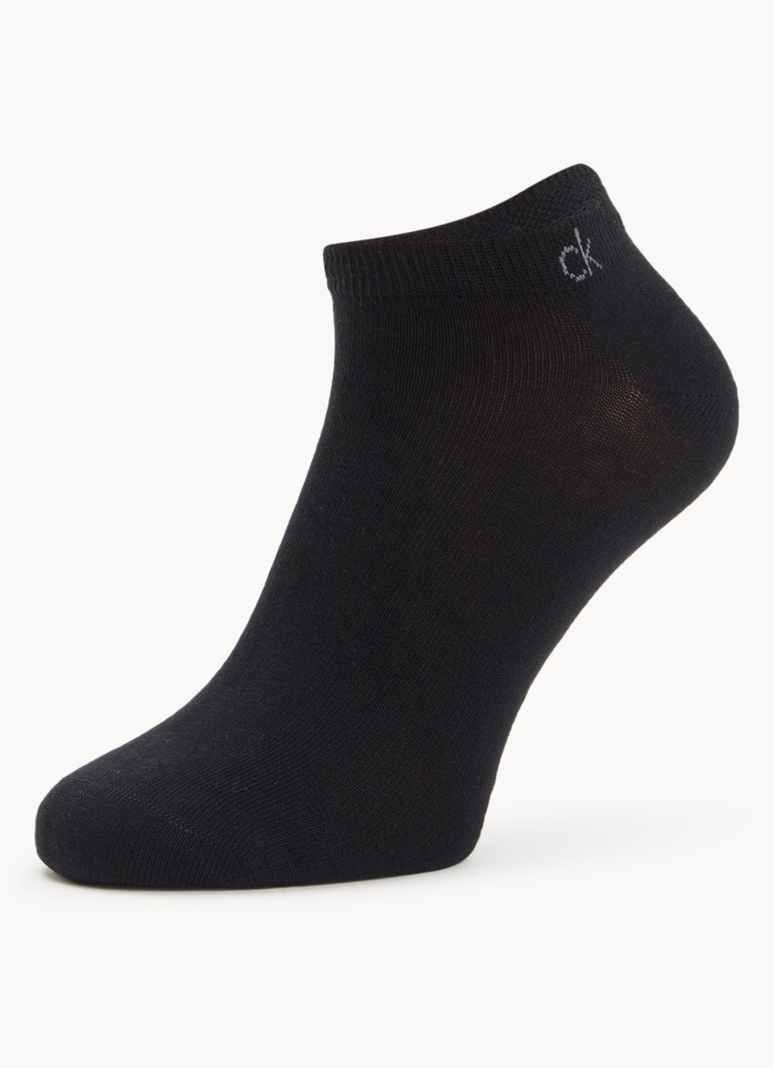 Calvin Klein Sneakersokken met logo in 3-pack - detail 3 zwart