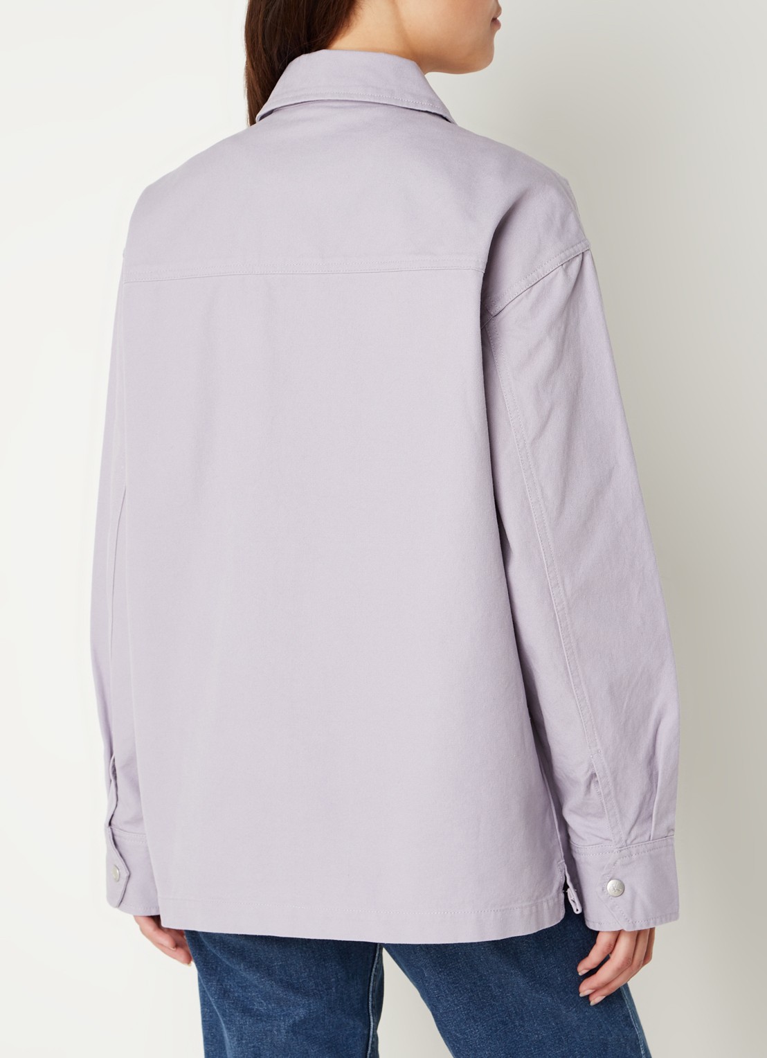 Calvin Klein Spijkerjas met klepzakken en logoborduring - achterkant 4 lila