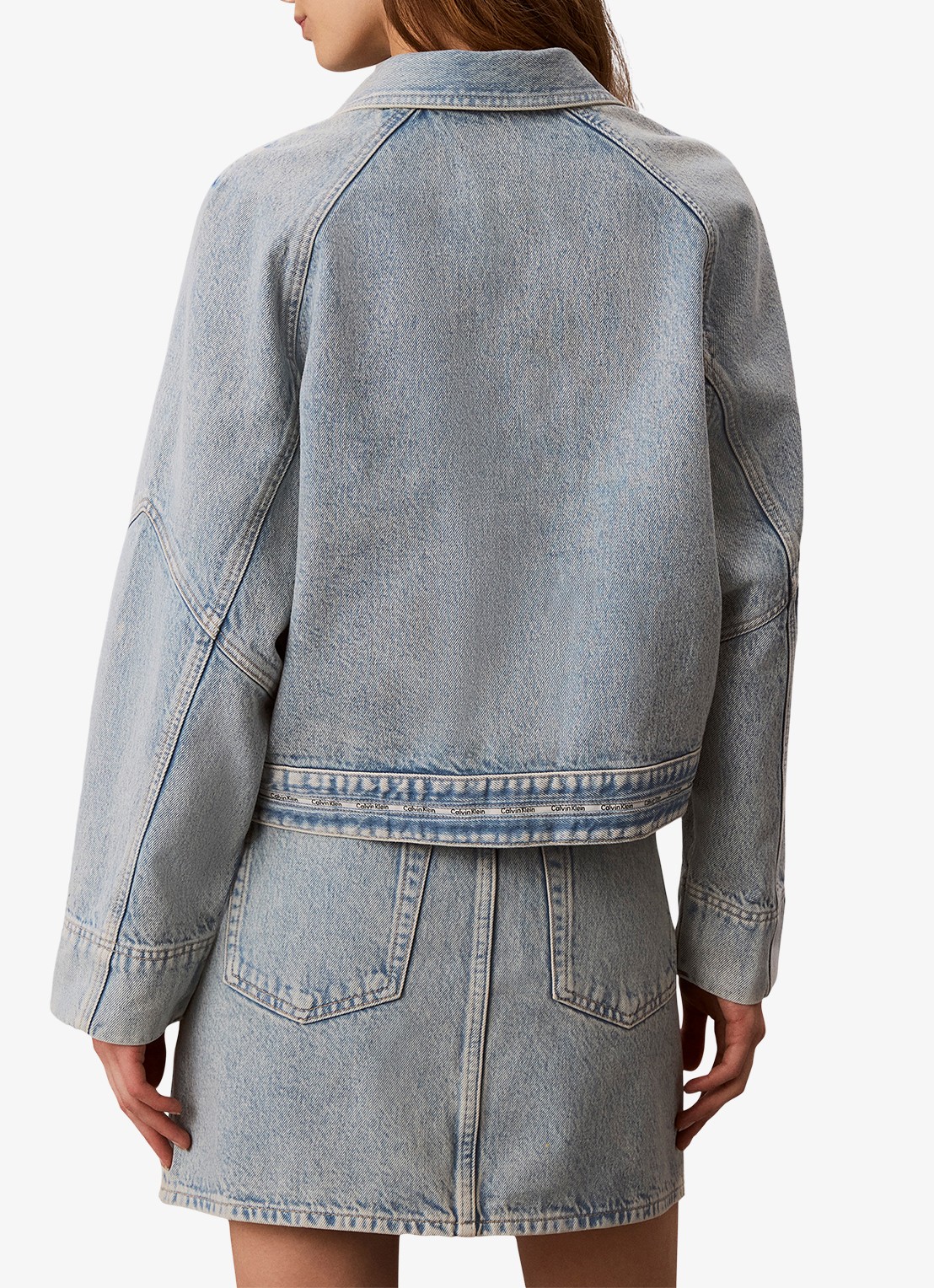 Calvin Klein Spijkerjas met logo - achterkant 4 denim