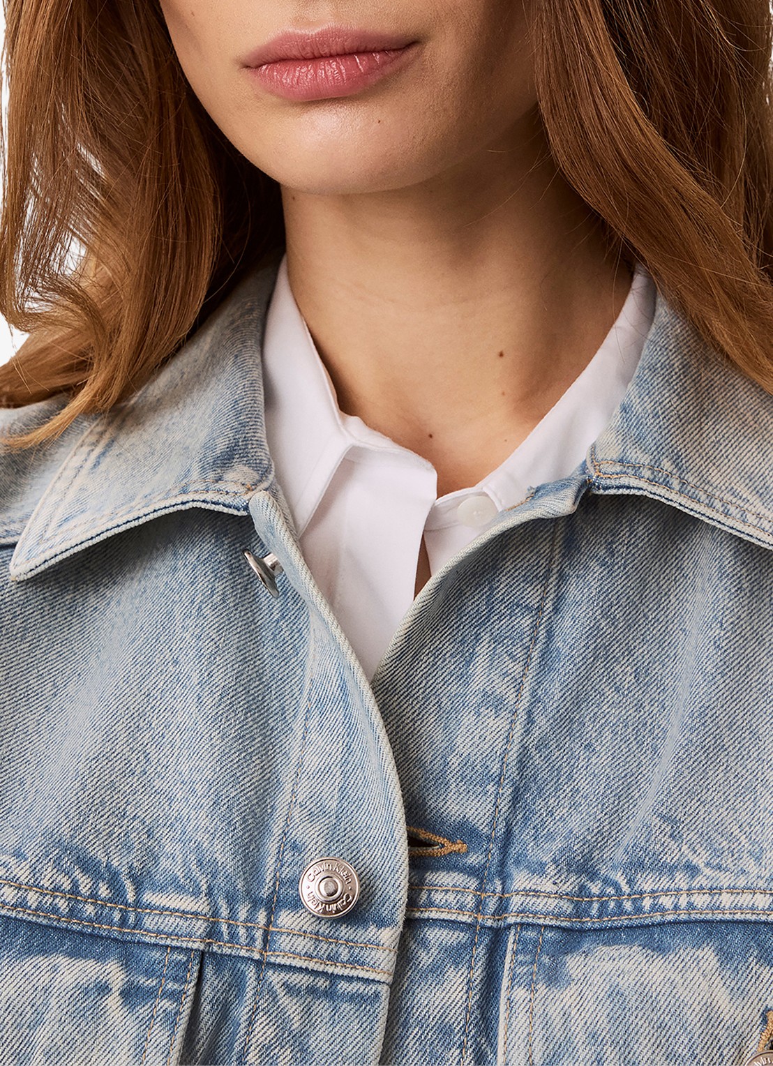 Calvin Klein Spijkerjas met logo - detail denim
