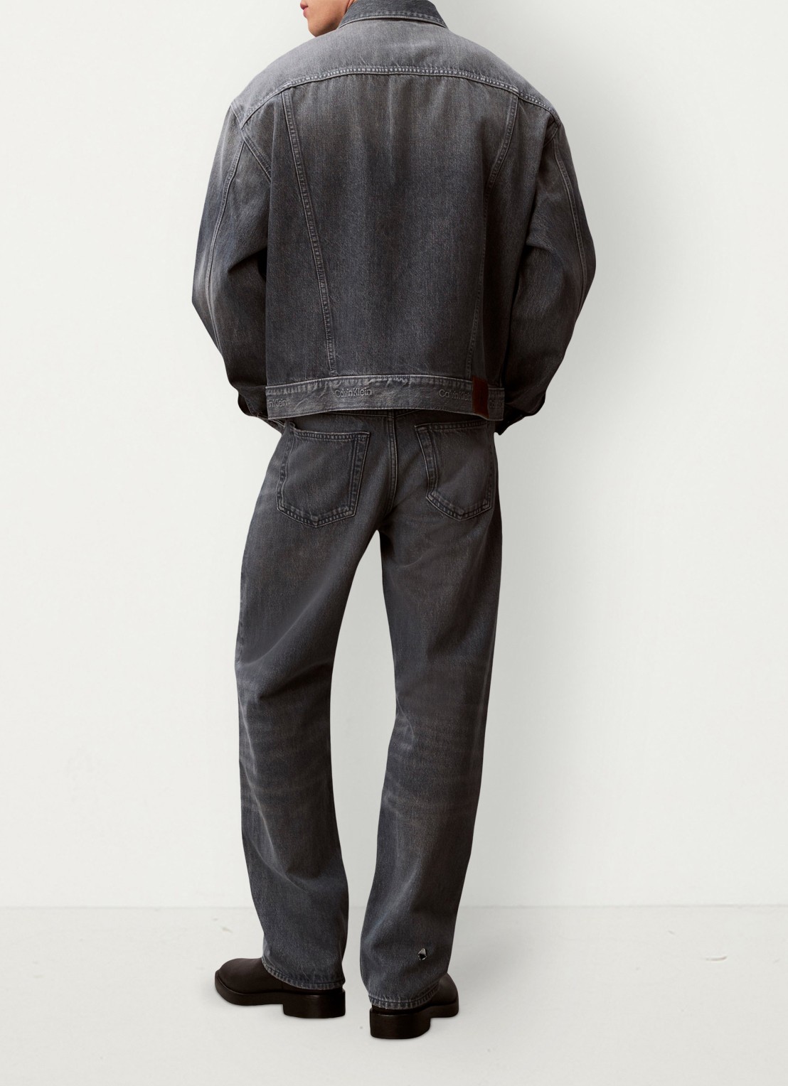 Calvin Klein Spijkerjas met steekzakken - achterkant middengrijs