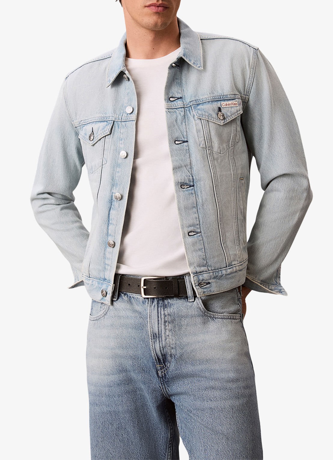 Calvin Klein Spijkerjas met steekzakken - detail 4 denim