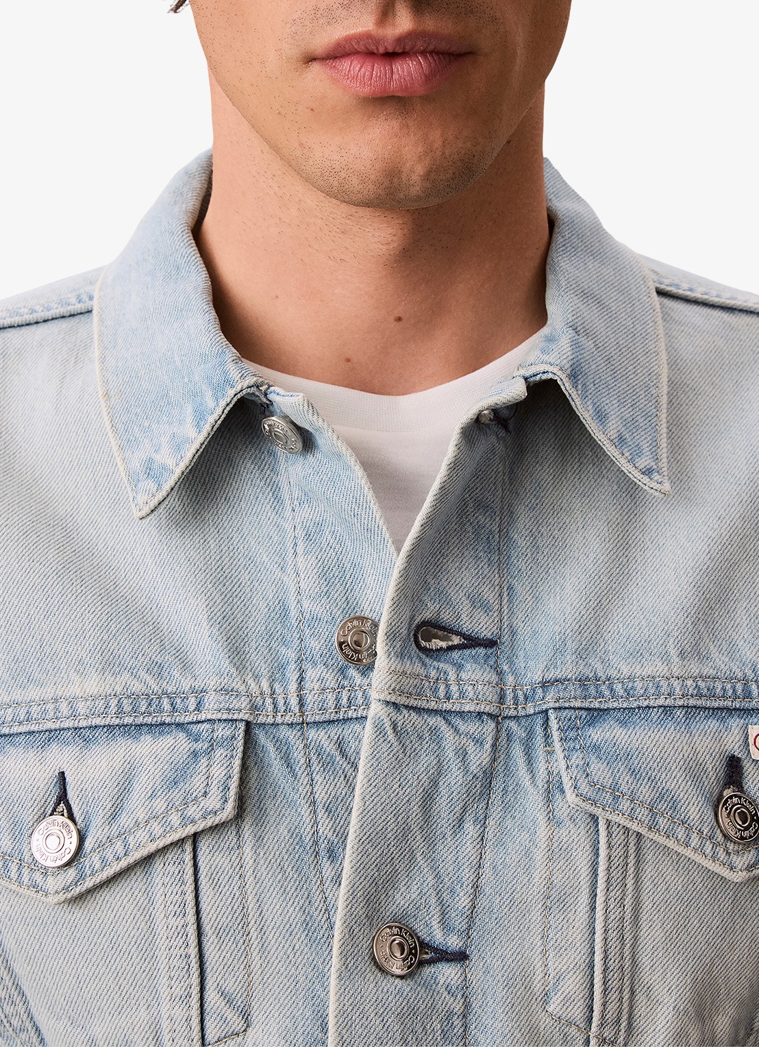 Calvin Klein Spijkerjas met steekzakken - detail 5 denim