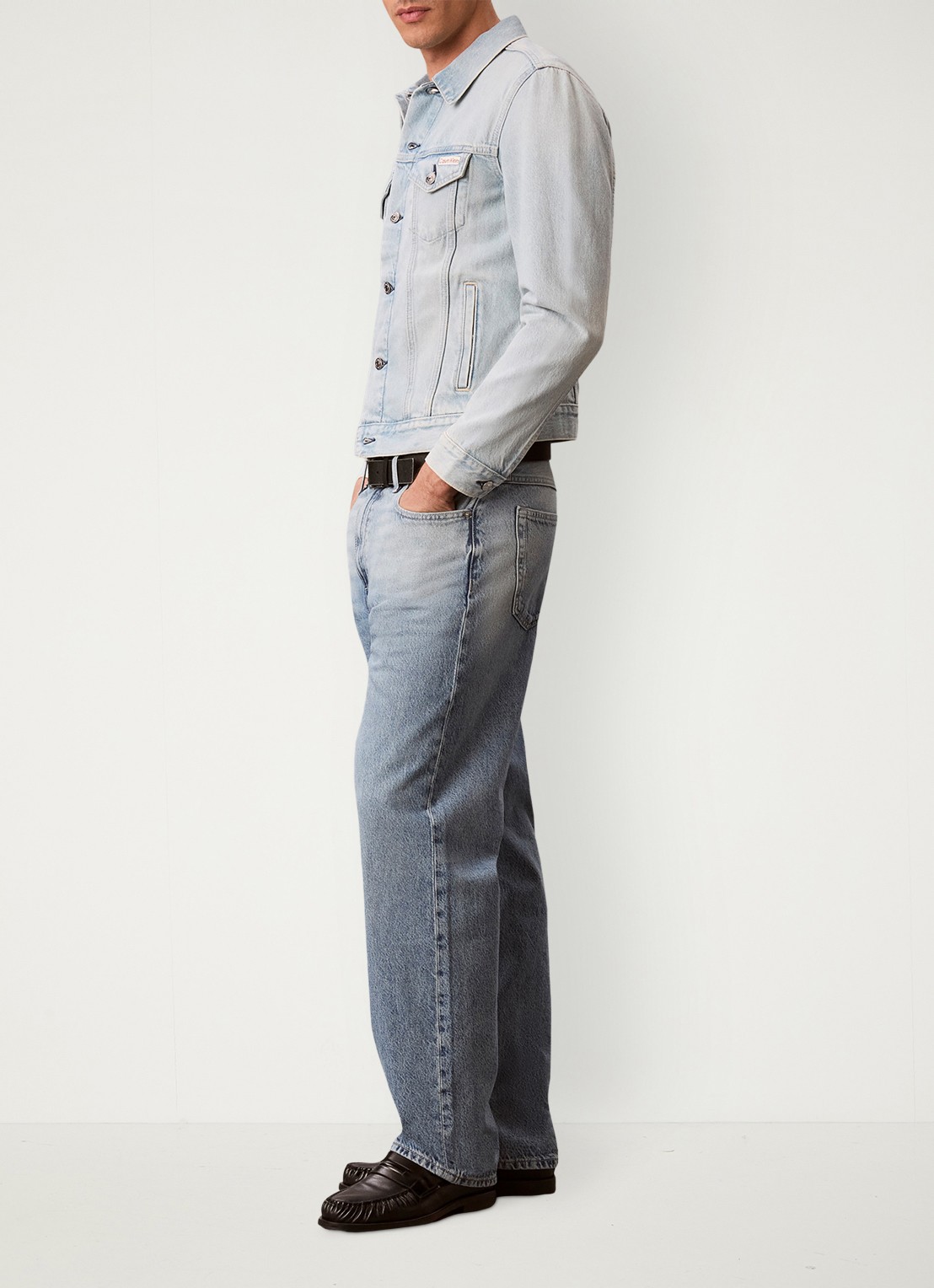 Calvin Klein Spijkerjas met steekzakken - voorkant 3 denim