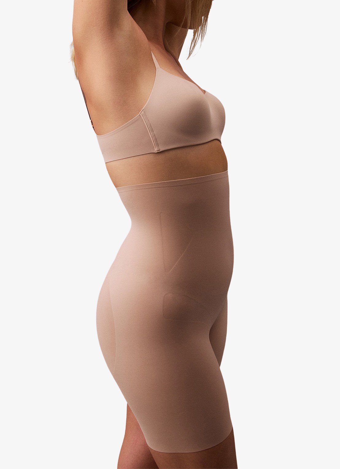 Calvin Klein Stay Put Stretch high waisted corrigerende short - detail 2 khaki