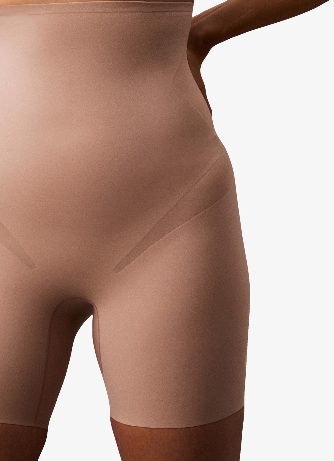 Calvin Klein Stay Put Stretch high waisted corrigerende short - detail 3 khaki
