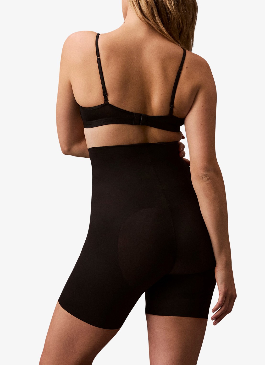 Calvin Klein Stay Put Stretch high waisted corrigerende short - achterkant 2 zwart