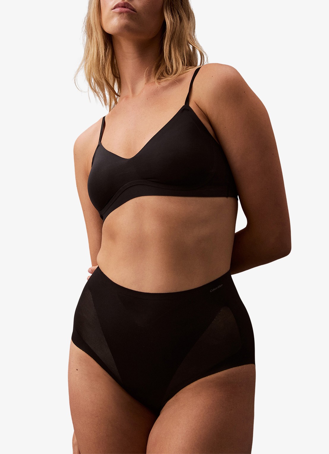 Calvin Klein Stay Put Stretch high wisted corrigerende slip - detail 4 zwart