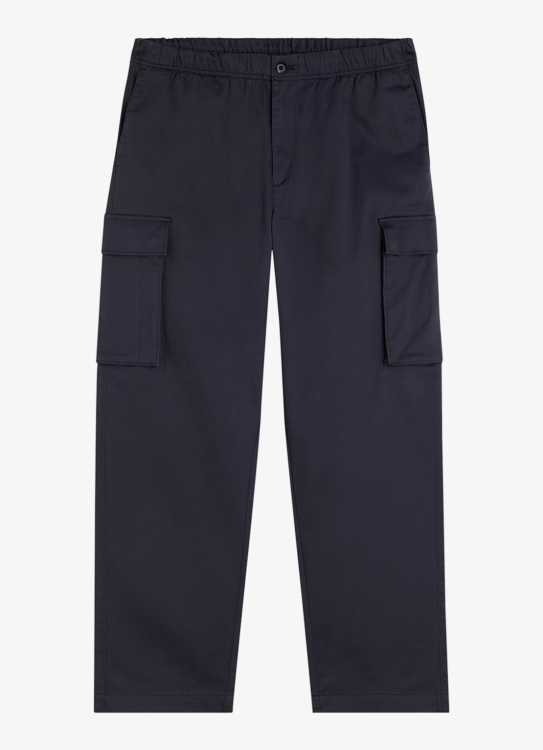Calvin Klein Straight fit cargobroek met steekzakken - voorkant 3 donkerblauw