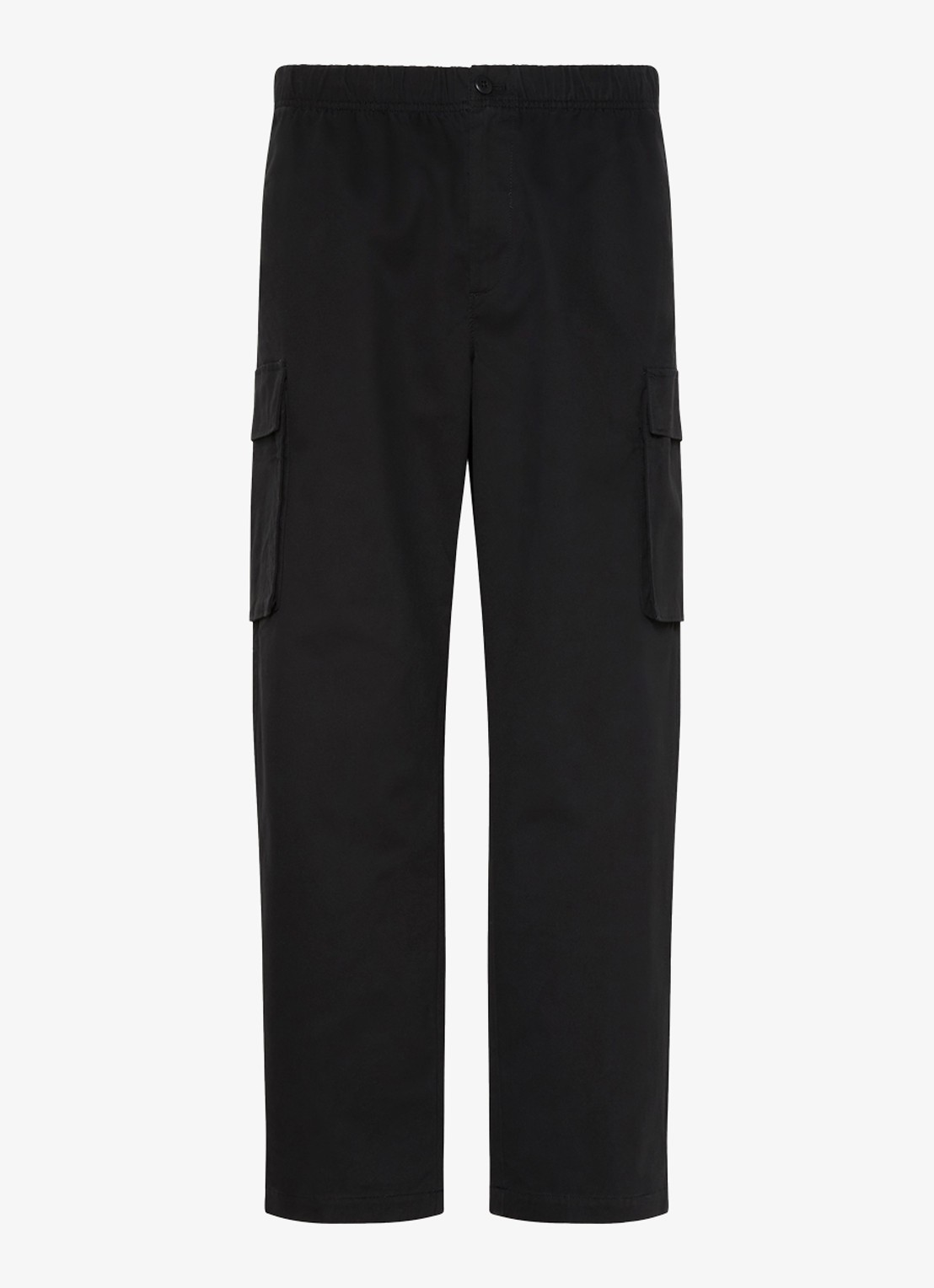 Calvin Klein Straight fit cargobroek met steekzakken - voorkant 5 zwart
