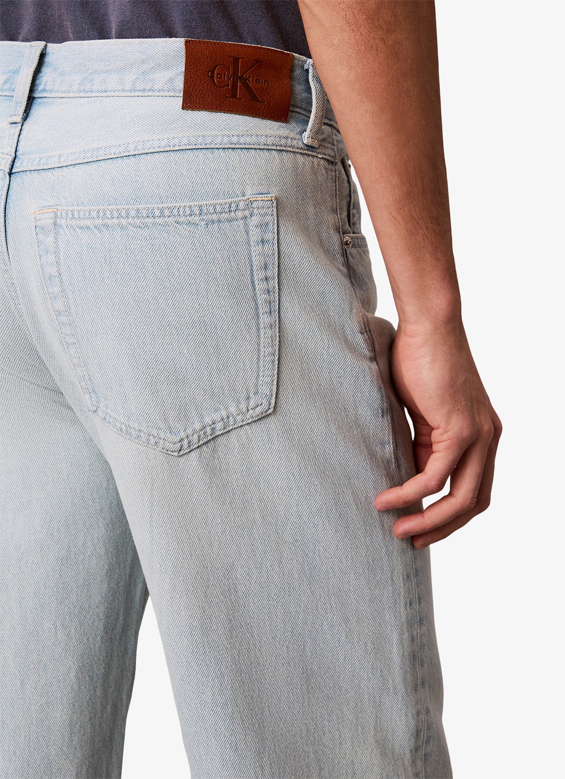 Calvin Klein Straight fit jeans met lichte wassing - detail 3 denim