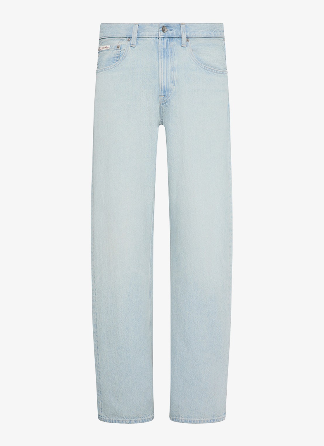 Calvin Klein Straight fit jeans met lichte wassing - voorkant 6 denim
