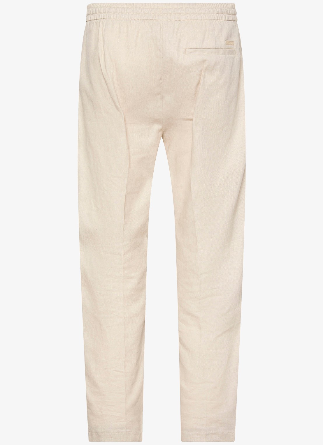 Calvin Klein Straight fit pantalon in linnenblend - achterkant 3 beige