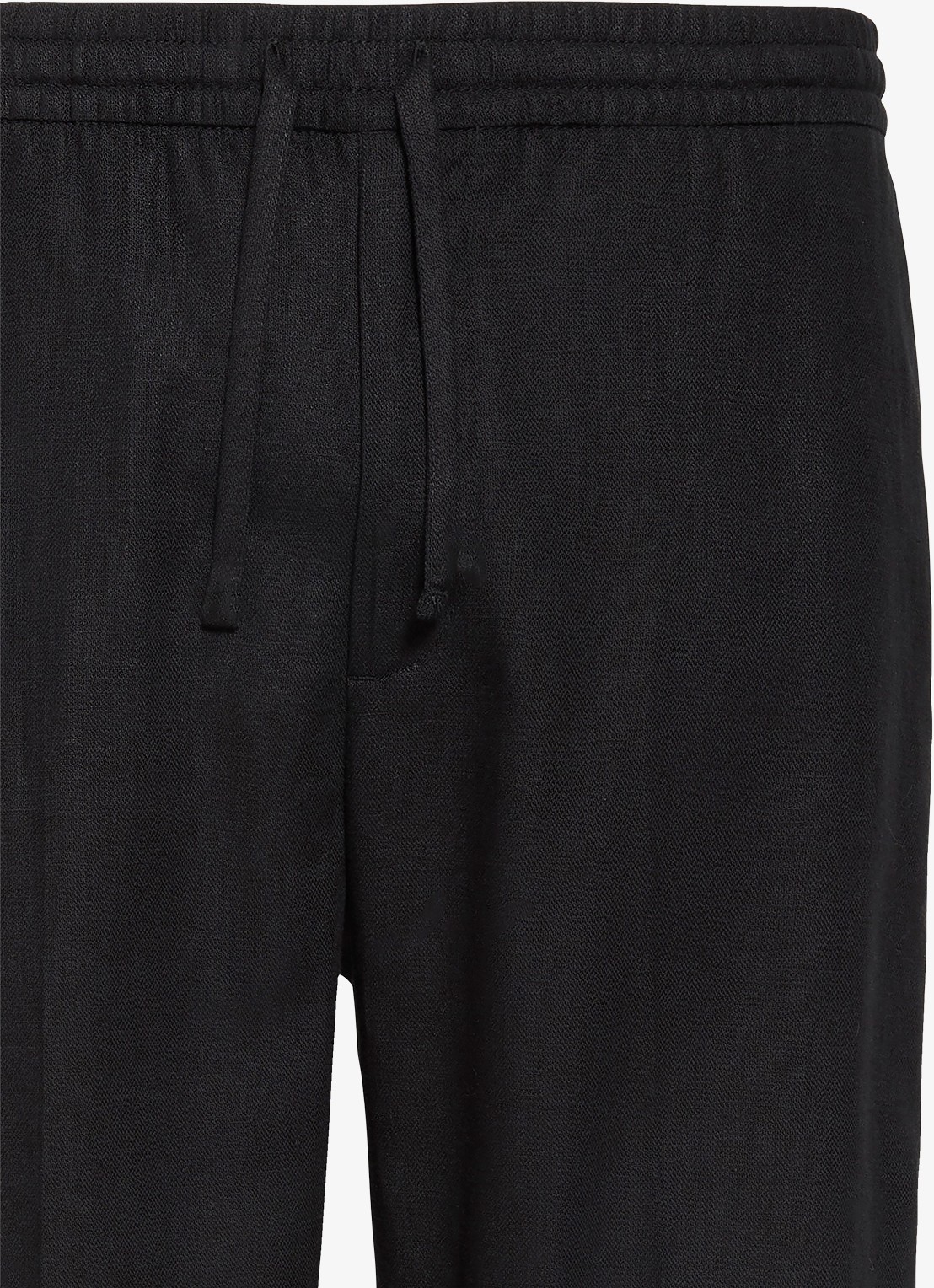 Calvin Klein Straight fit pantalon in linnenblend - detail zwart