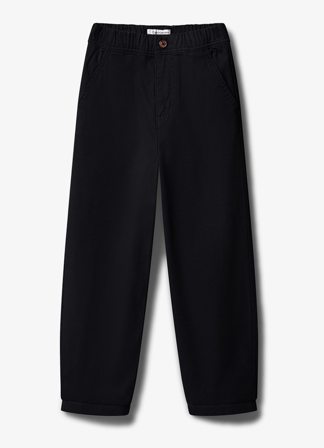 Calvin Klein Straight leg chino met logo - voorkant pvh black-beh /  zwart