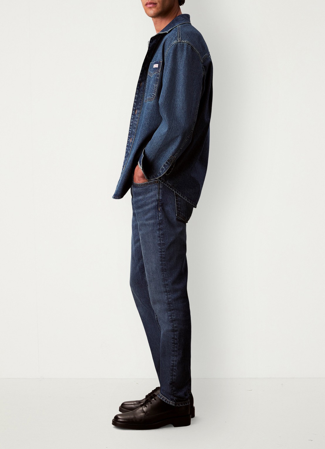 Calvin Klein Straight leg jeans met steekzakken - detail 2 indigo