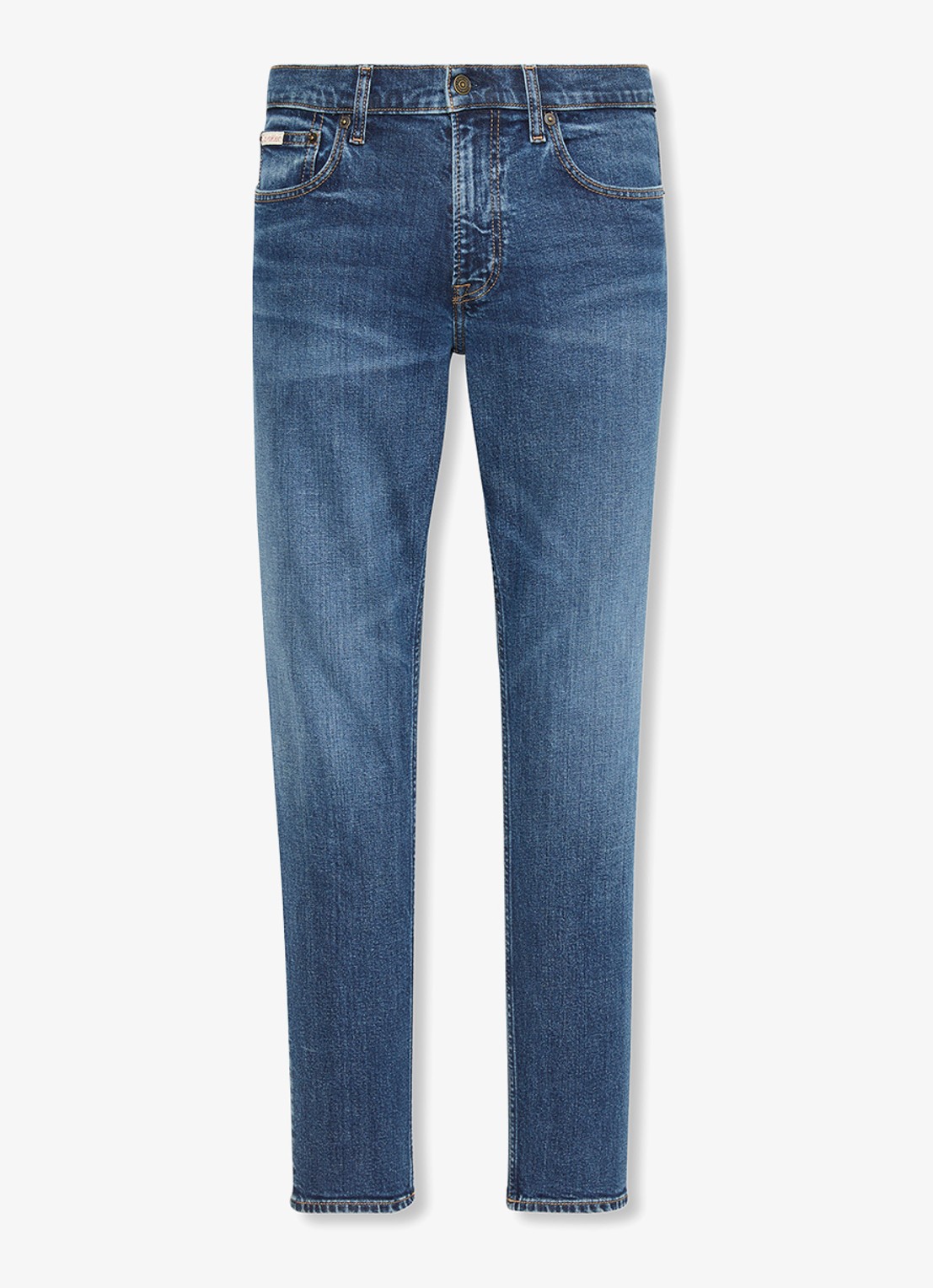 Calvin Klein Straight leg jeans met steekzakken - voorkant 5 indigo
