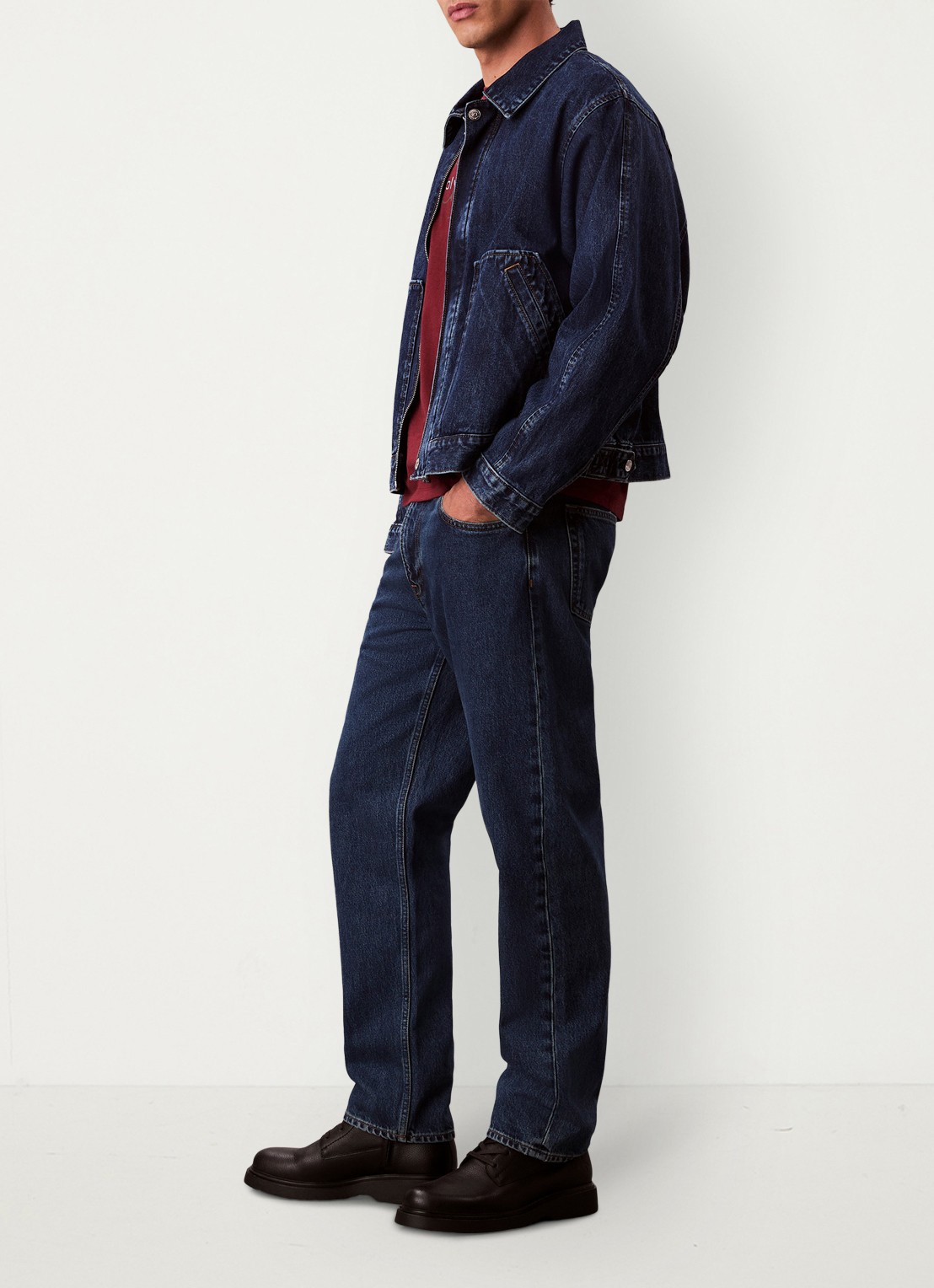 Calvin Klein Straight leg jeans met steekzakken - detail 4 denim
