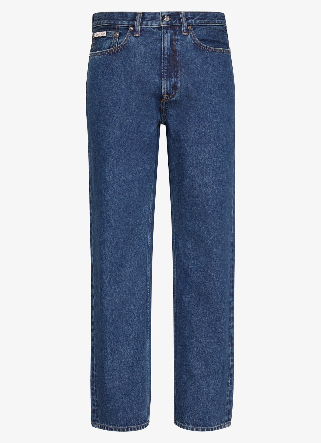 Calvin Klein Straight leg jeans met steekzakken - voorkant denim