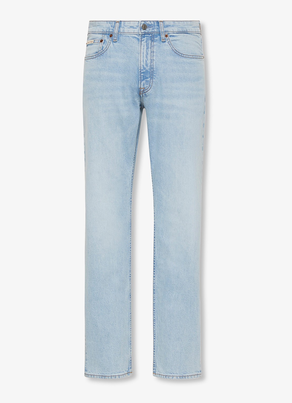 Calvin Klein Straight leg jeans met steekzakken - voorkant 4 indigo