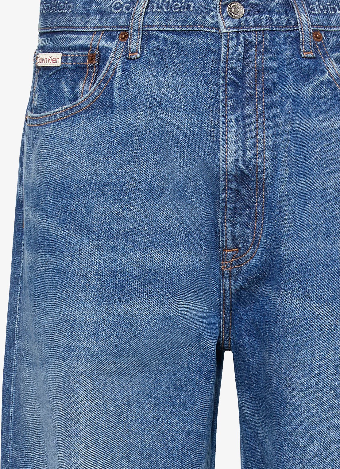 Calvin Klein Straight leg jeans met steekzakken - detail 2 denim