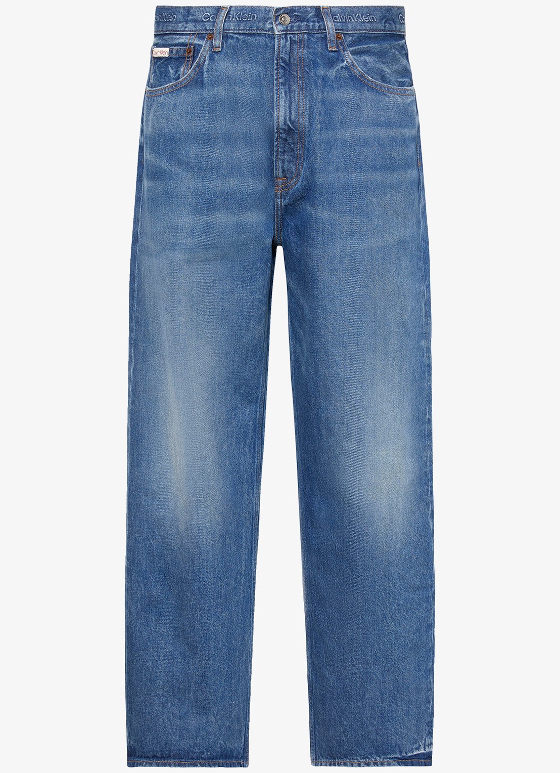 Calvin Klein Straight leg jeans met steekzakken - voorkant denim