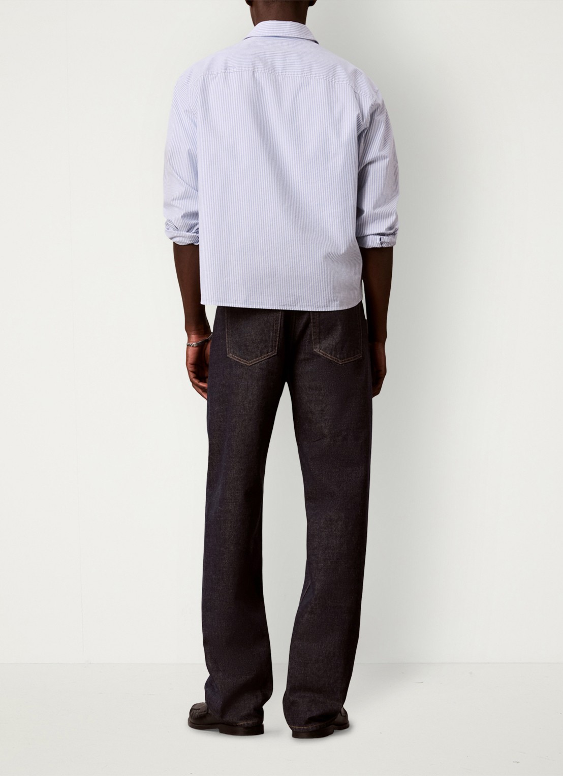 Calvin Klein Straight leg jeans met steekzakken - achterkant 5 donkerblauw