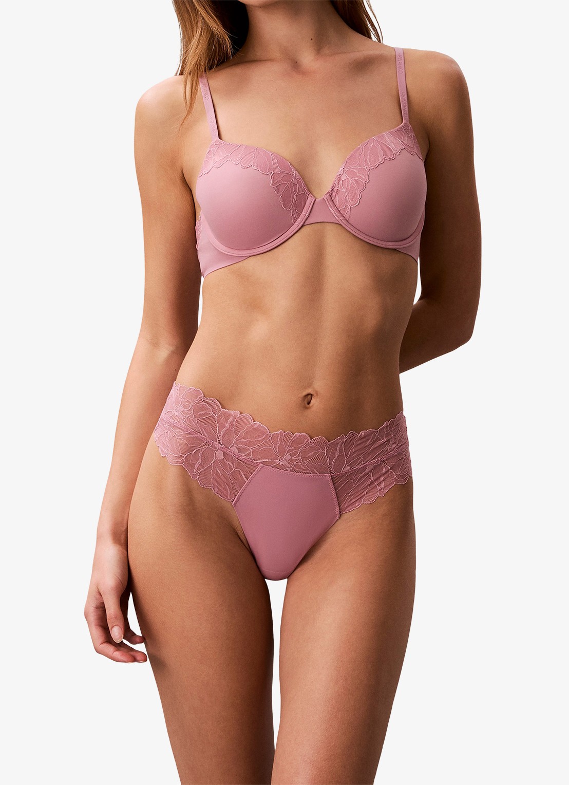 Calvin Klein String met details van kant - detail 4 roze