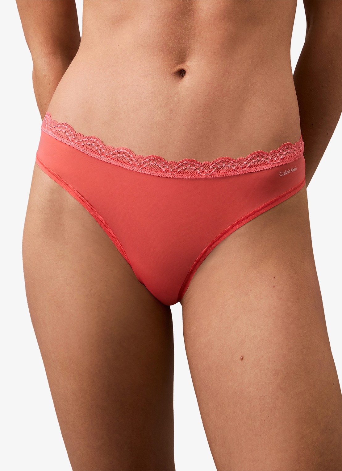 Calvin Klein String met kant - detail 2 roze