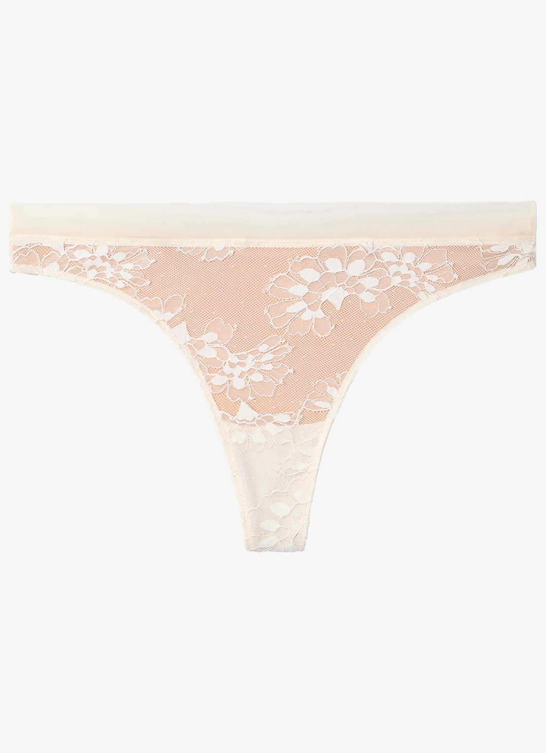 Calvin Klein String met kant - voorkant 2 wit