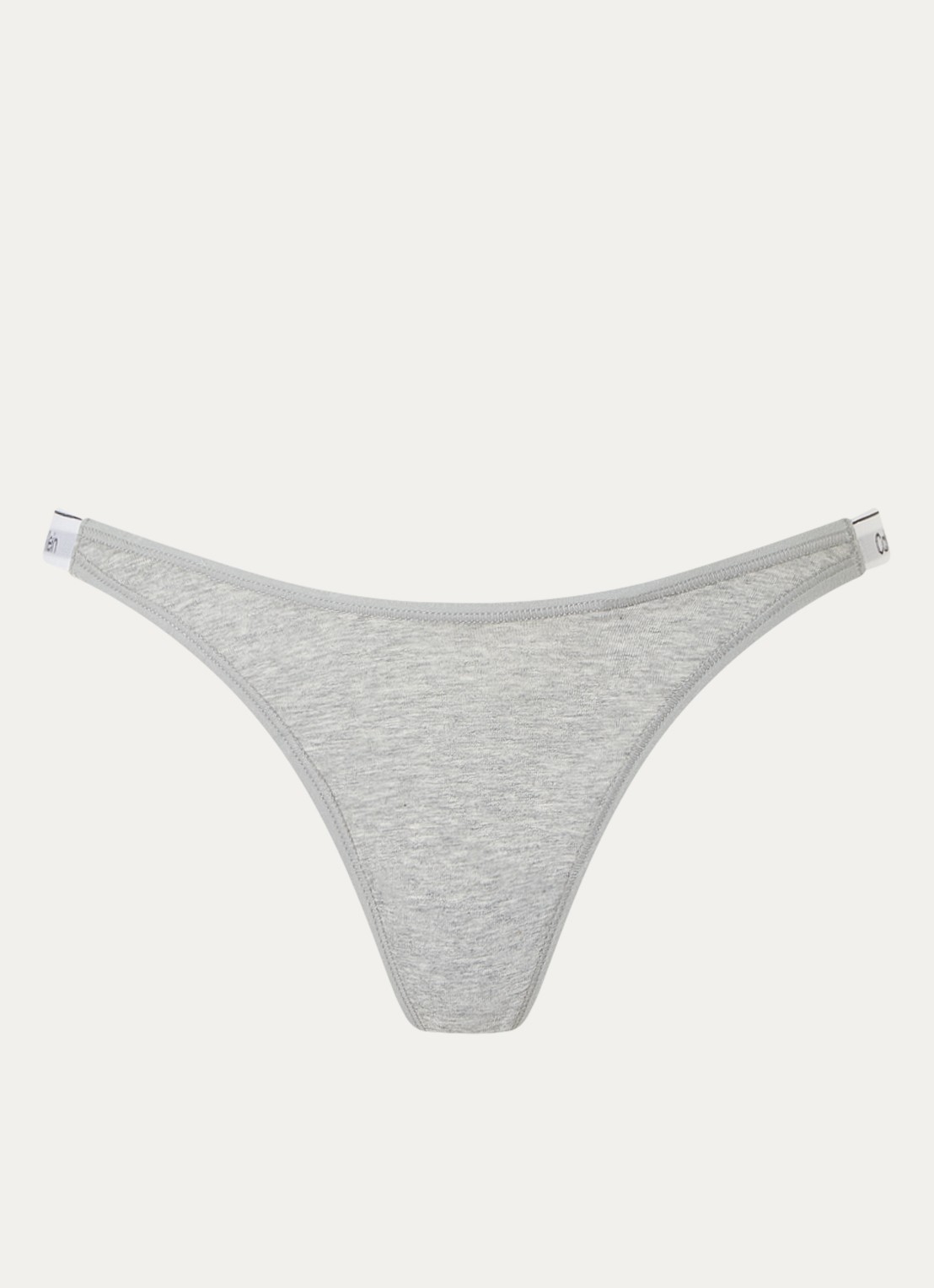 Calvin Klein String met logoband - voorkant 2 grijsmele