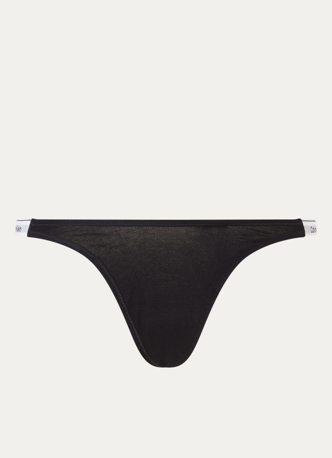 Calvin Klein String met logoband - voorkant 3 zwart