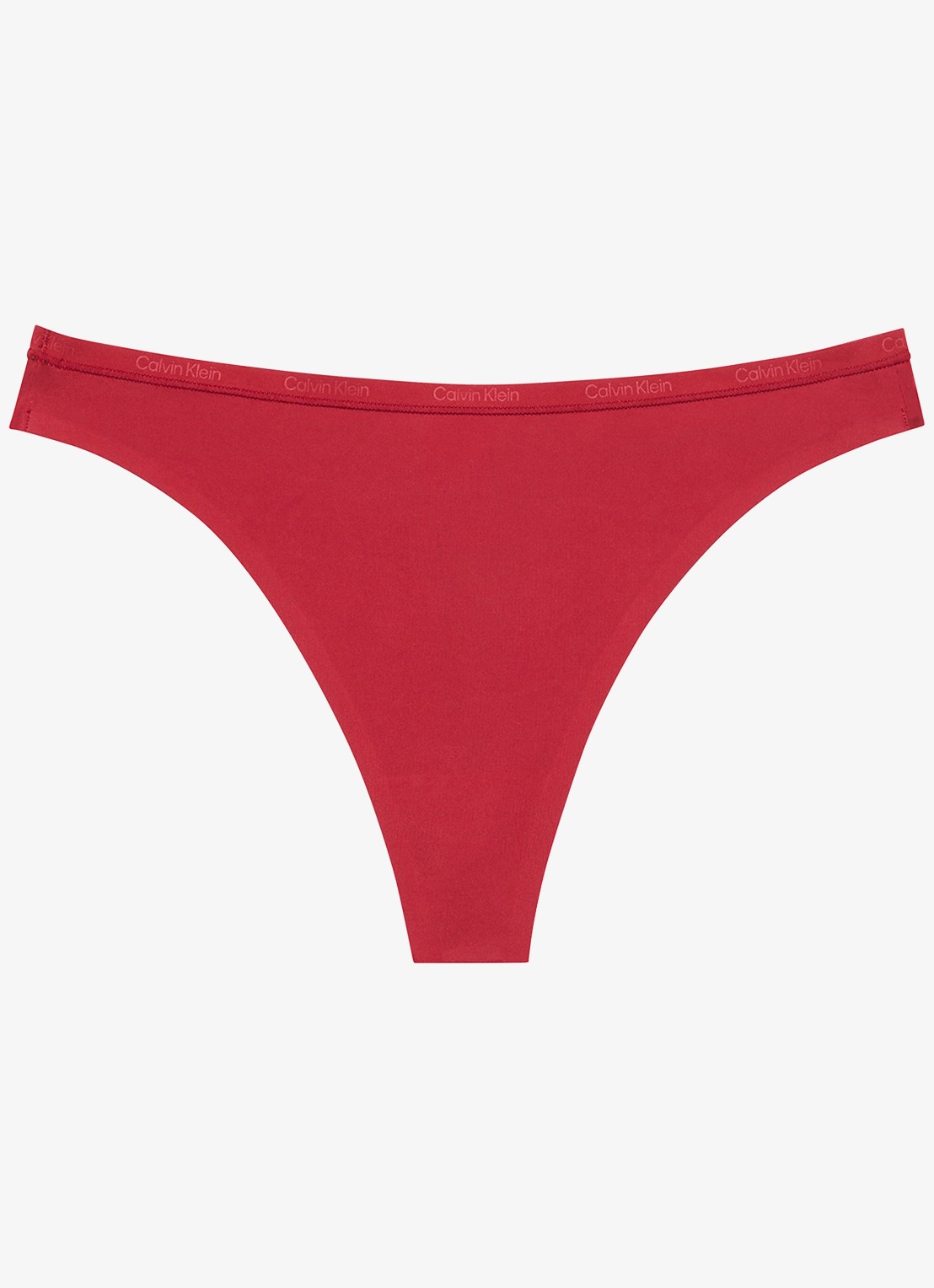 Calvin Klein String met logoband - voorkant 4 rood