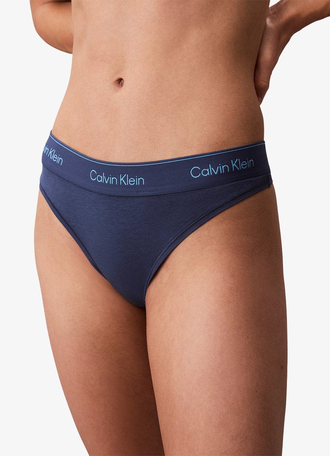 Calvin Klein String met logoband - detail 3 donkerblauw